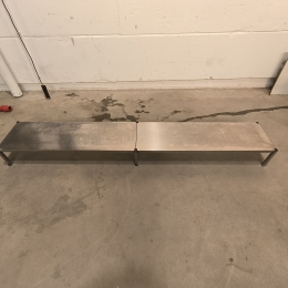 Stainless steel chef's rack - 250x41x24 cm 